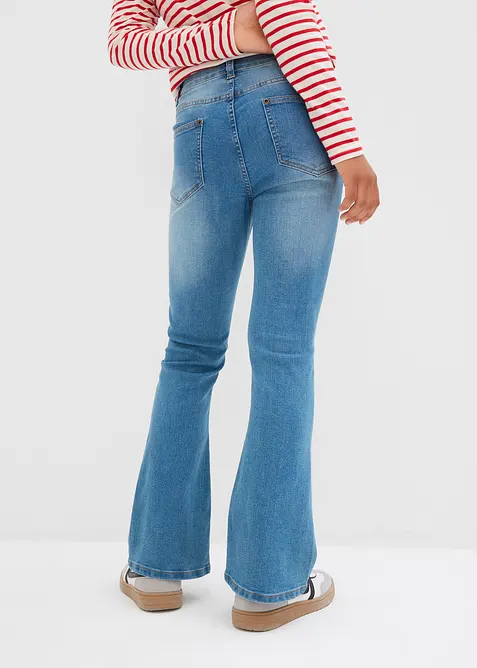 Flared jeans mid waist, bonprix