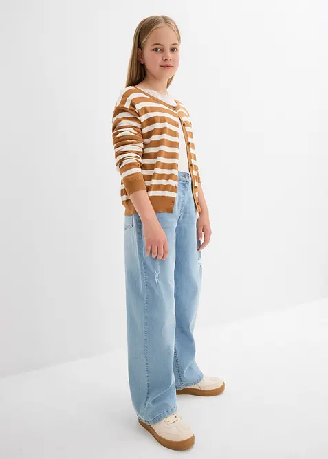 Wide leg jeans mid waist, bonprix