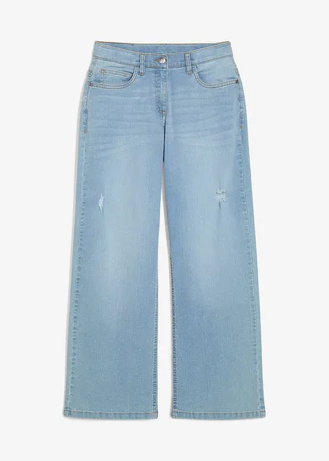 Wide leg jeans mid waist, bonprix