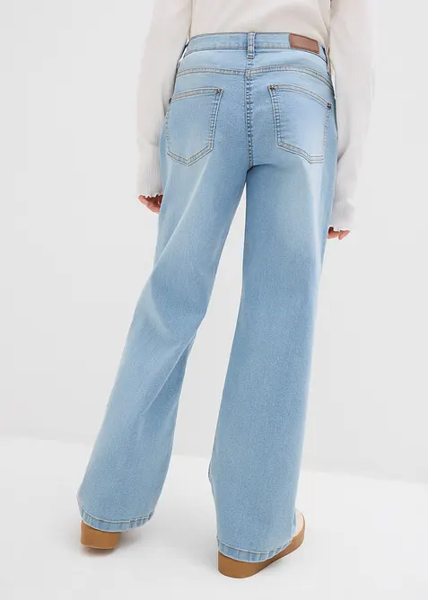 Wide leg jeans mid waist, bonprix