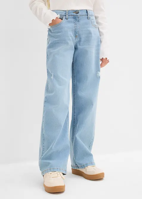 Wide leg jeans mid waist, bonprix
