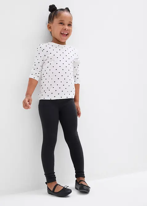 Legging van elastisch biologisch katoen (set van 2), bonprix