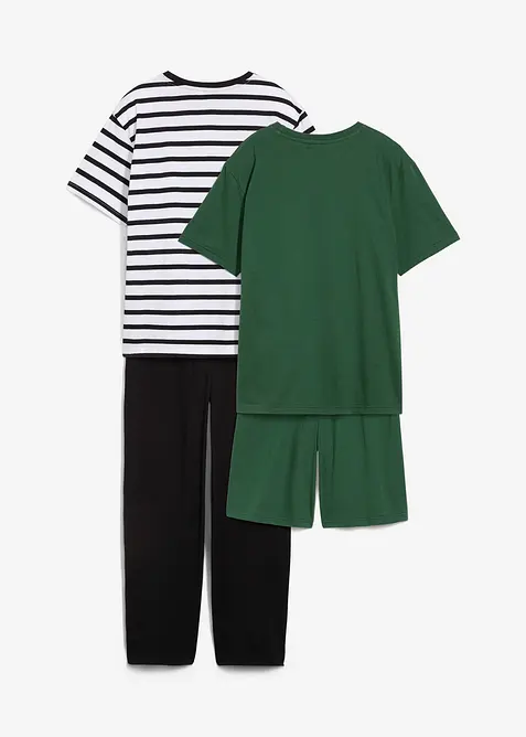 Pyjama + shortama met biologisch katoen (4-dlg. set), bonprix