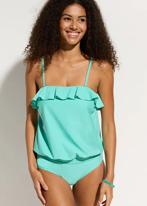 Badeau tankini met veelzijdige schouderbandjes (2-dlg. set), bonprix