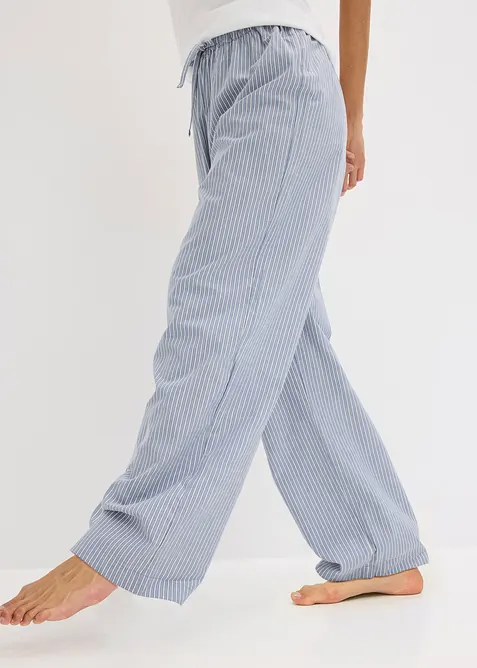 Geribde pyjama met culotte, bonprix
