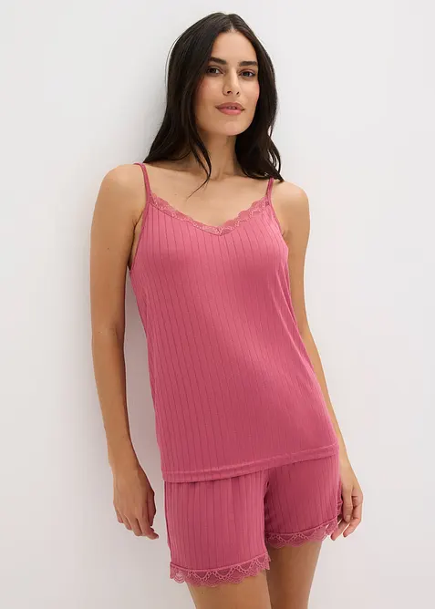 Shortama van zachte pointelle-jersey, bonprix