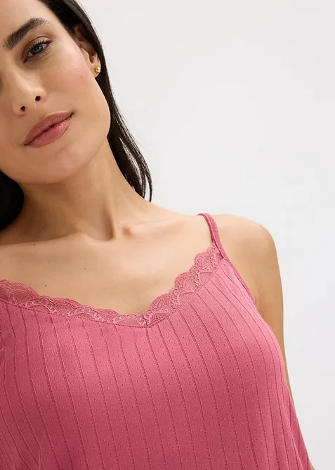 Shortama van zachte pointelle-jersey, bonprix