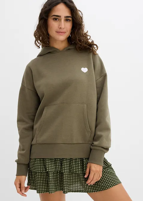 Oversized hoodie in een zachte katoenmix, bonprix