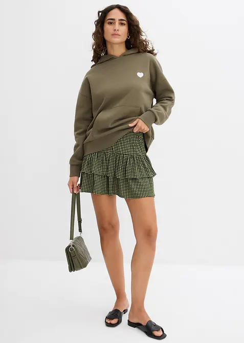 Strokenrok van gestructureerde crêpe, bonprix