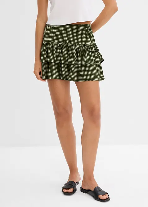 Strokenrok van gestructureerde crêpe, bonprix