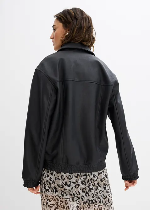 Oversized imitatieleren jas, bonprix