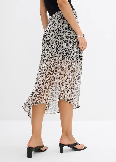 Midirok van fijn chiffon, bonprix