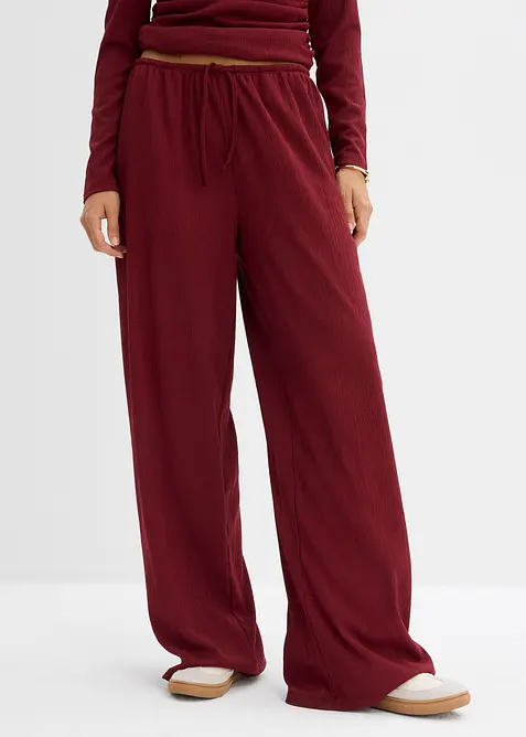 Instapbroek van gestructureerde crêpe, bonprix