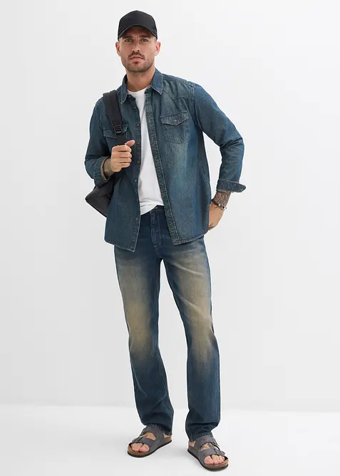 Spijkeroverhemd van puur katoen, bonprix