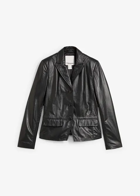 Korte blazer van lamsnappa, bonprix