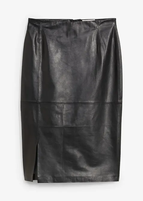 Leren rok met split, bonprix