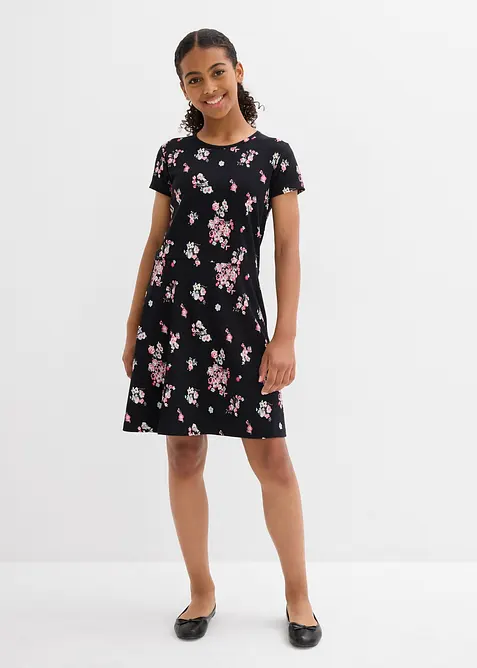 Jersey jurk in een elastische mix met biologisch katoen, bonprix