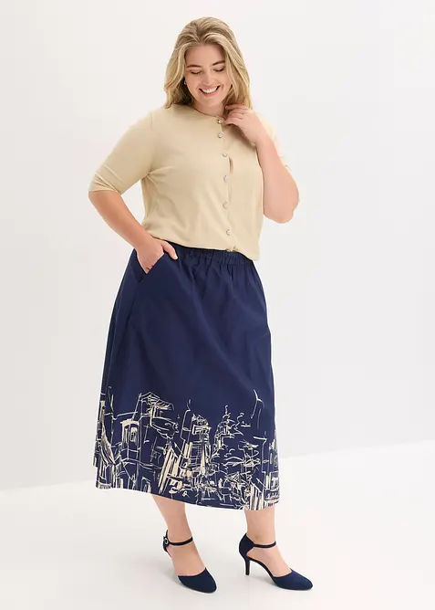 Midirok van puur katoen, bonprix