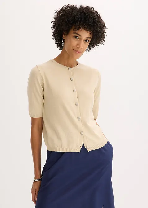 Vest met korte mouwen in een viscosemix, bonprix