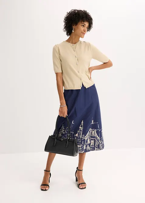 Vest met korte mouwen in een viscosemix, bonprix