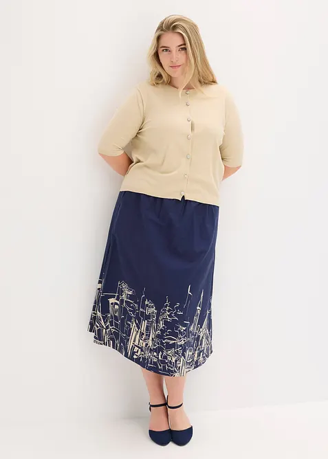 Vest met korte mouwen in een viscosemix, bonprix