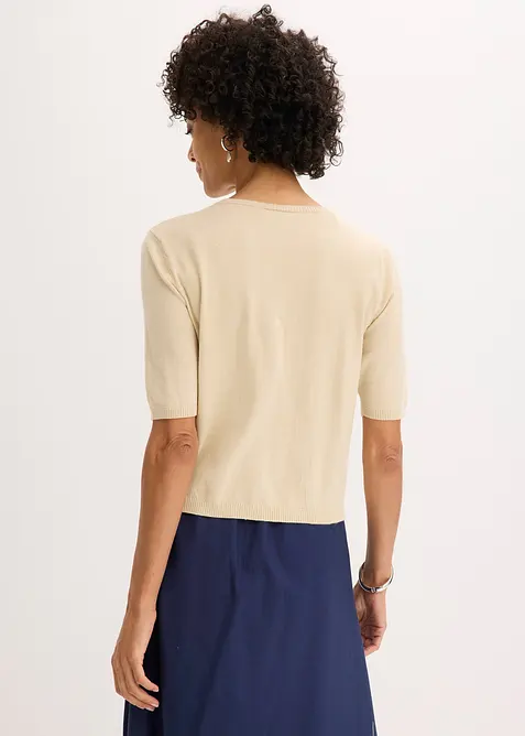 Vest met korte mouwen in een viscosemix, bonprix