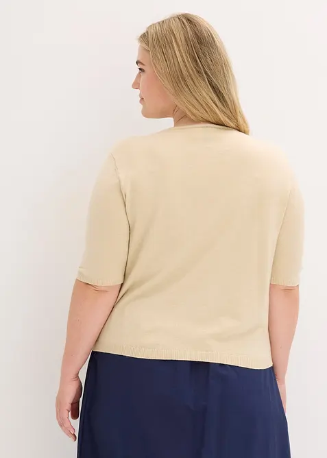 Vest met korte mouwen in een viscosemix, bonprix