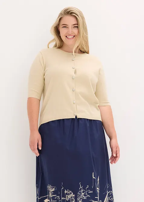 Vest met korte mouwen in een viscosemix, bonprix