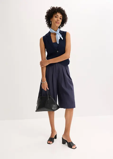 Bermuda met bandplooien, bonprix