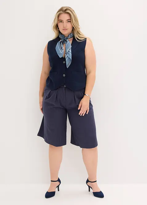 Bermuda met bandplooien, bonprix