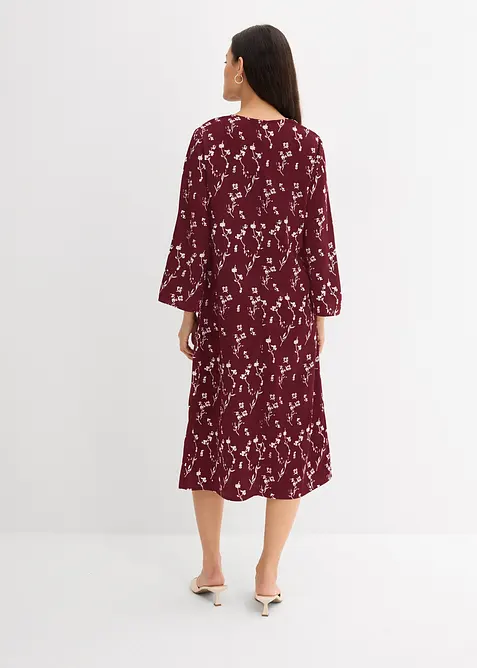 Gebloemde midi jurk van viscose, bonprix