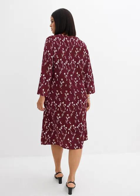 Gebloemde midi jurk van viscose, bonprix