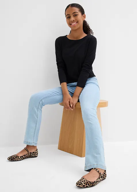 Instapjeans (set van 2), mid waist, bonprix