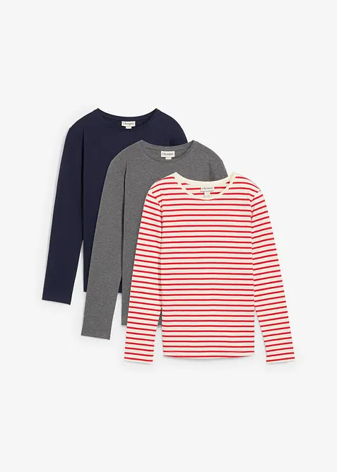 Longsleeve (set van 3), bonprix