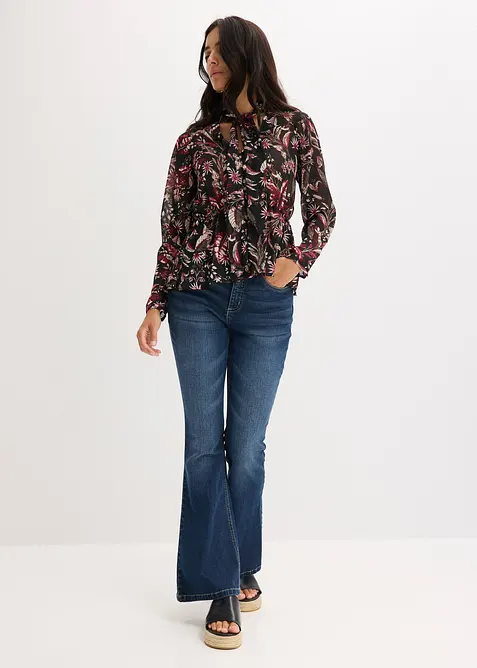 Uitlopende blouse van chiffon, bonprix