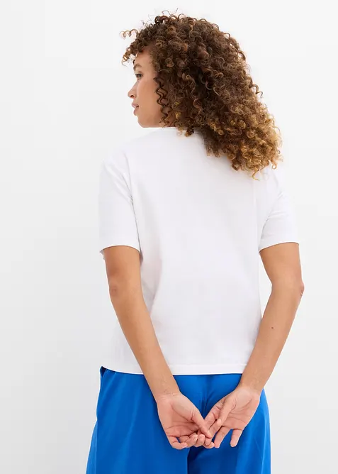 T-shirt van katoen met print, bonprix