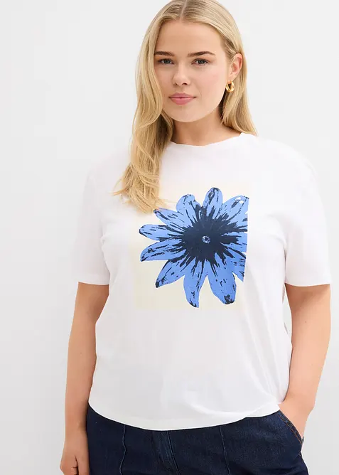 T-shirt van katoen met print, bonprix