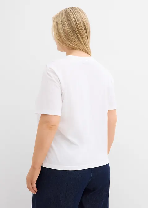 T-shirt van katoen met print, bonprix