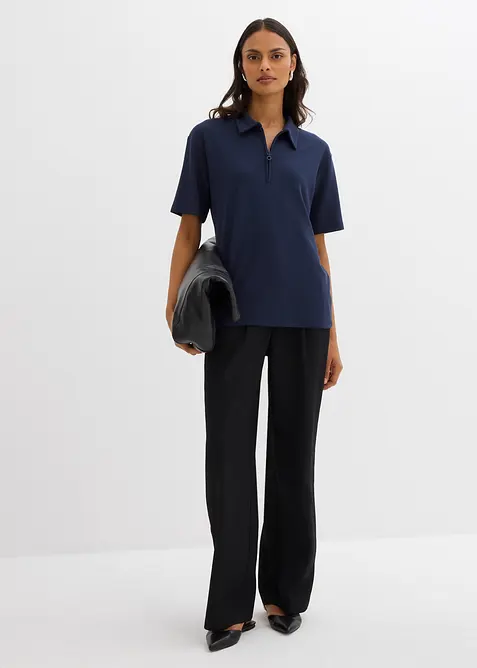 Poloshirt van viscosemix, bonprix