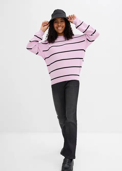 Fijn gebreide trui van viscosemix, bonprix