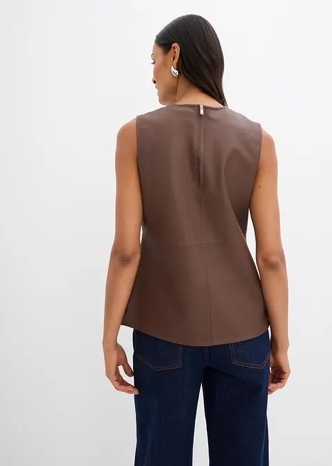 Imitatieleren top, bonprix