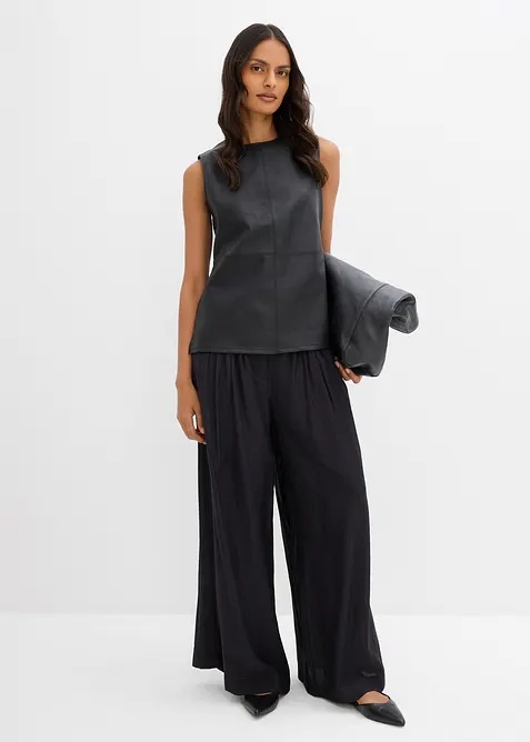 Imitatieleren top, bonprix