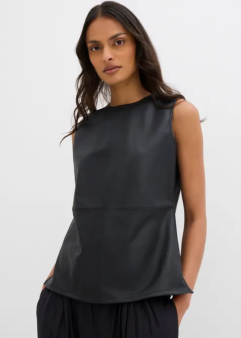 Imitatieleren top, bonprix