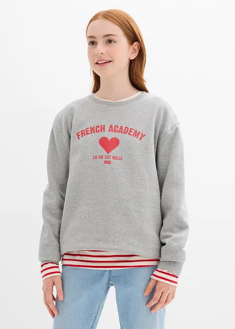 Sweater van een zachte biologische katoenmix, bonprix