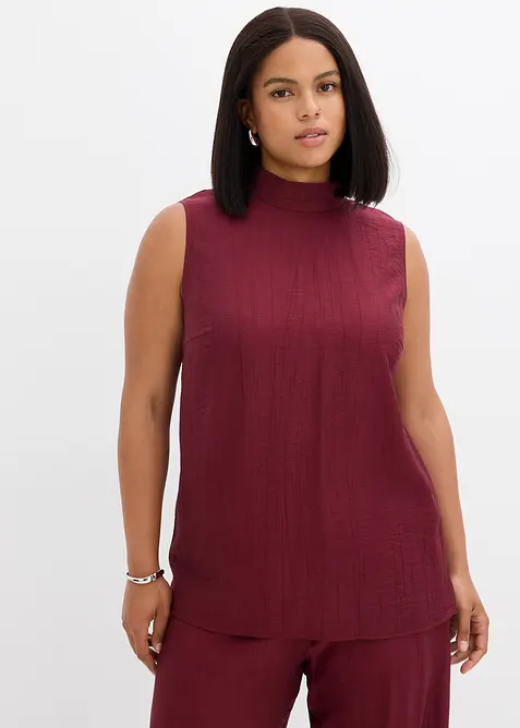 Lange top van gestructureerde viscosemix, bonprix