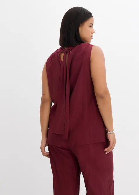 Lange top van gestructureerde viscosemix, bonprix