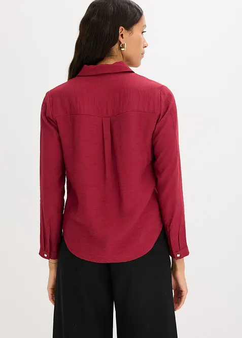 Blouse van gestructureerd materiaal met wikkeldetail, bonprix