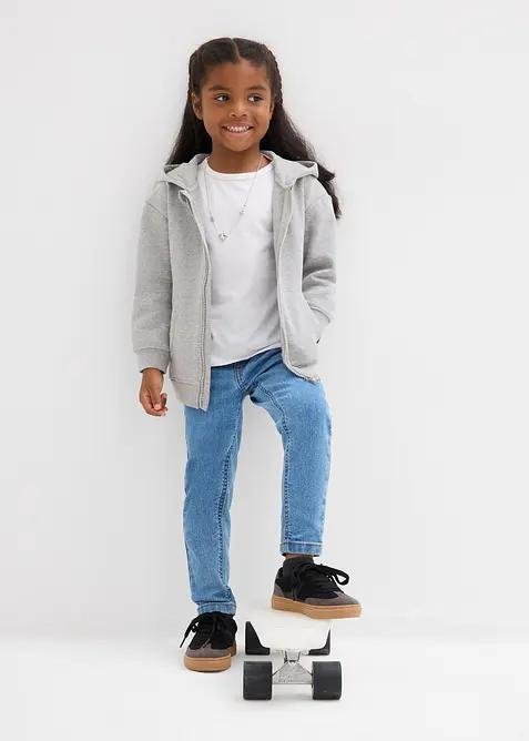 Sweatvest met capuchon in een zachte katoenmix, bonprix