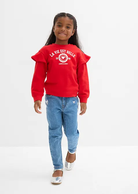 Sweater van zacht biologisch katoen (set van 2), bonprix