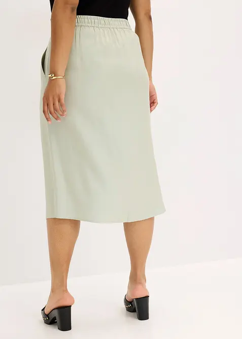 Midi rok van glanzende satijn, bonprix